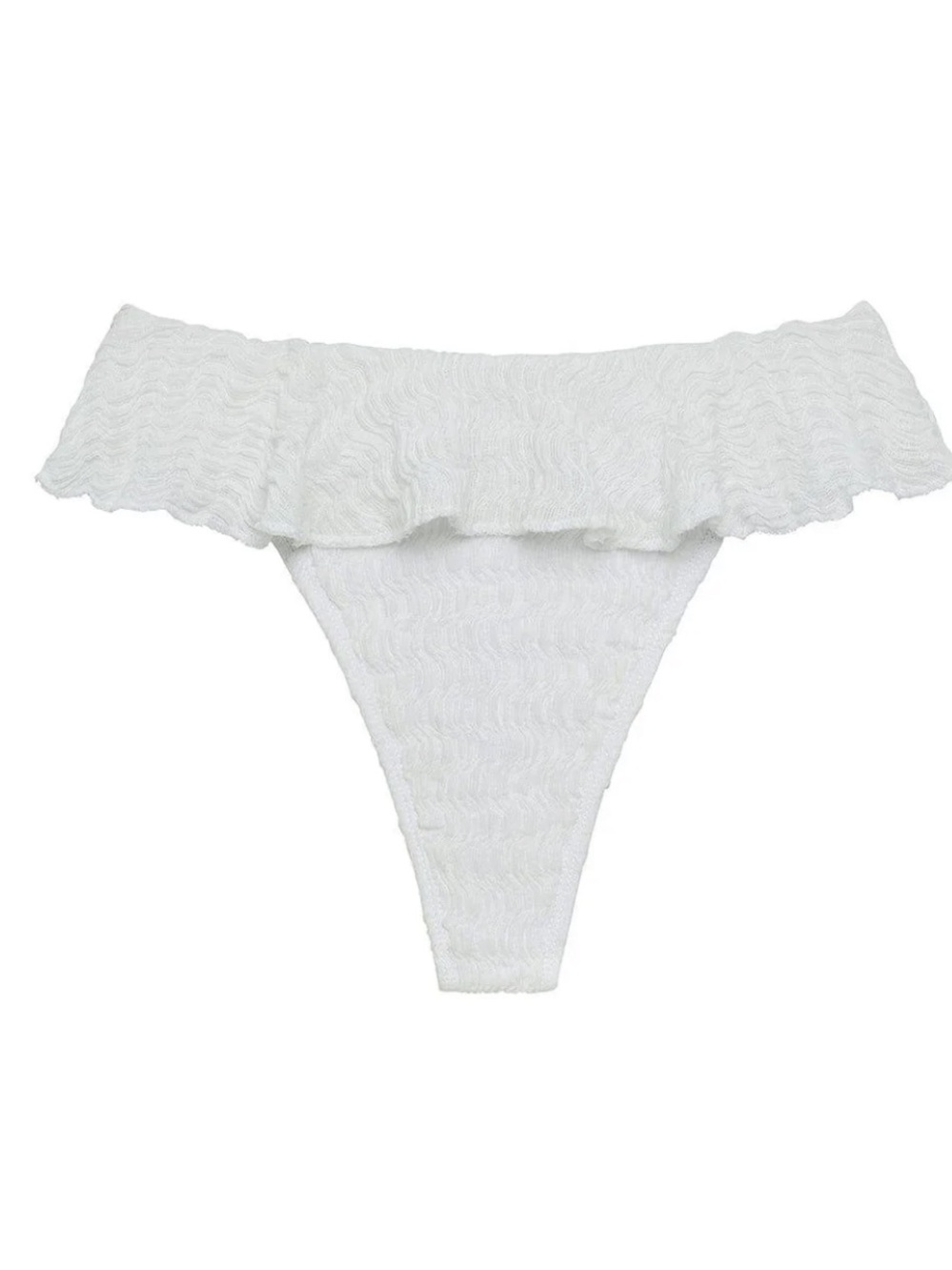 NWT Seychelles Tamaraindo White Ruffle Bikini Bottom